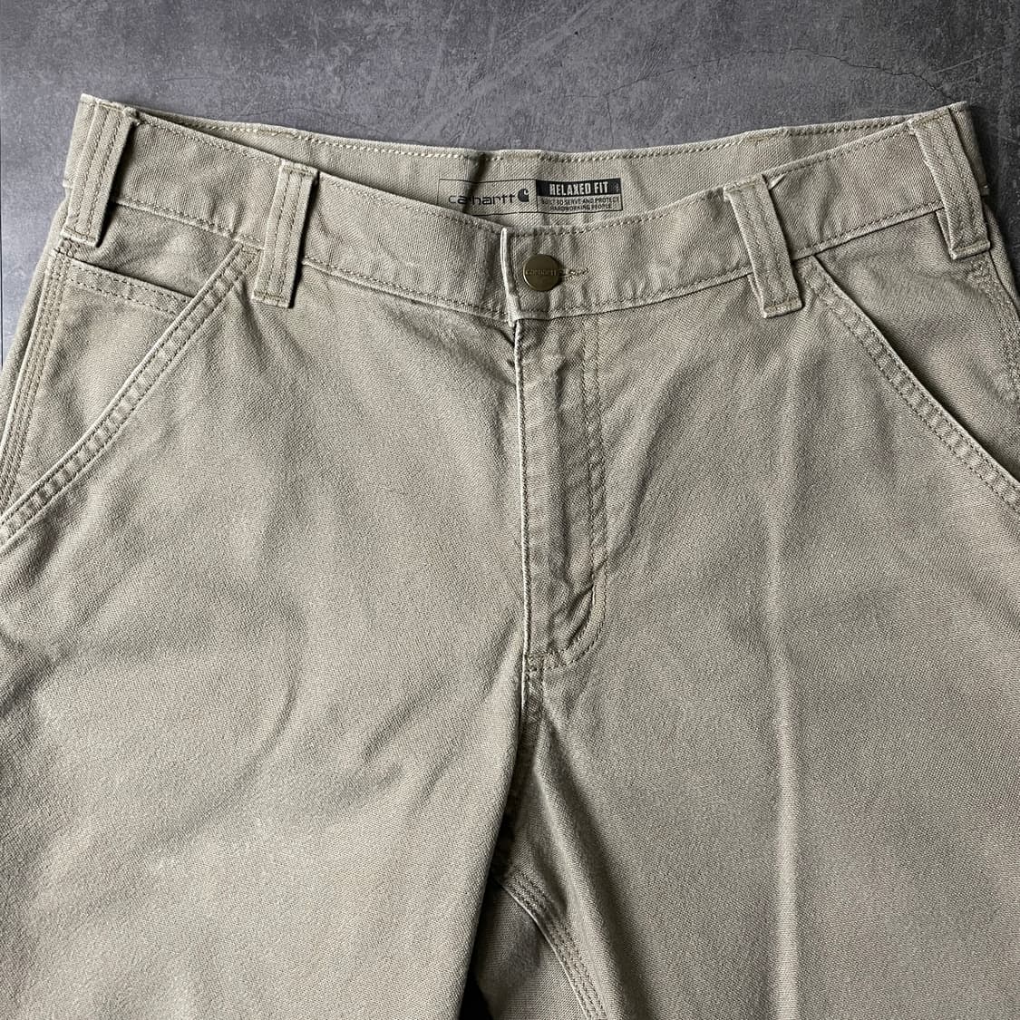 CARHARTT 칼하트 빈티지 베이지 싱글니 카펜터 워크팬츠 상품이미지2