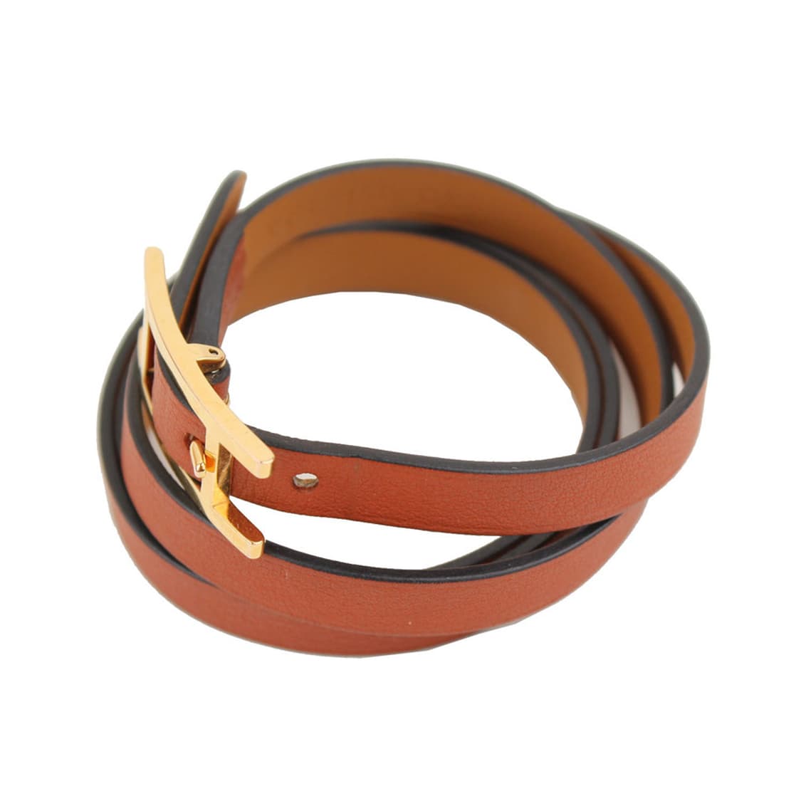 에르메스 레드브라운 H 금장 하피 4ROW 스트랩 팔찌 S(X) 상품이미지2