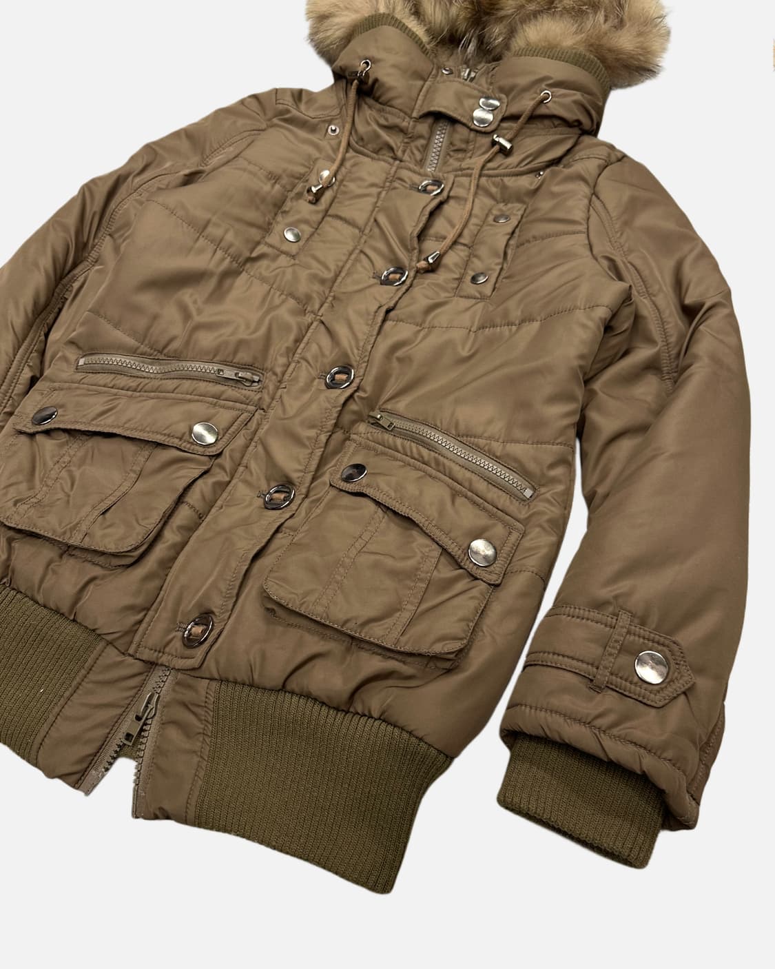 brown fur hood jumper 상품이미지2