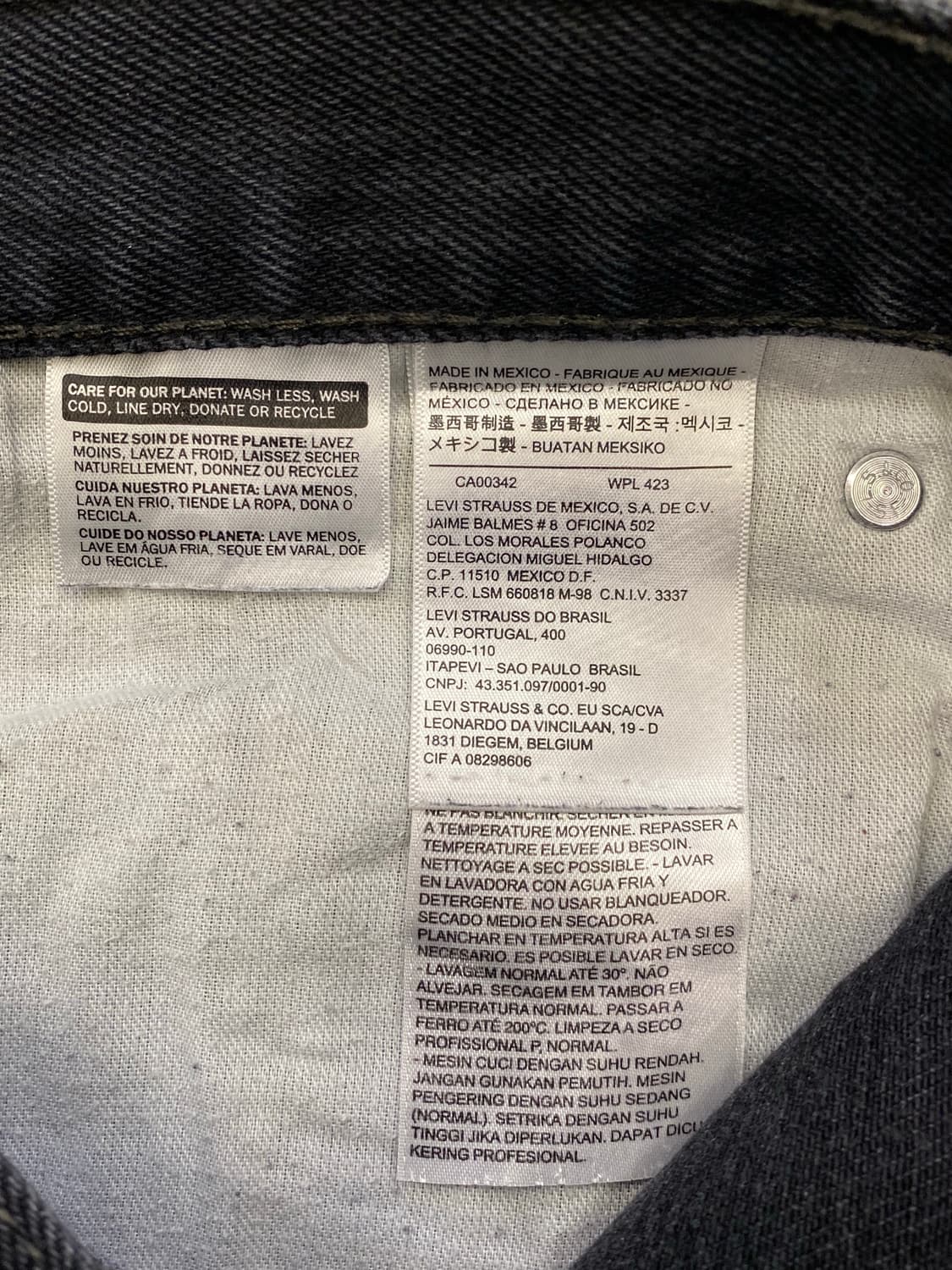 Levis 리바이스 505 흑청 데님팬츠 상품이미지7