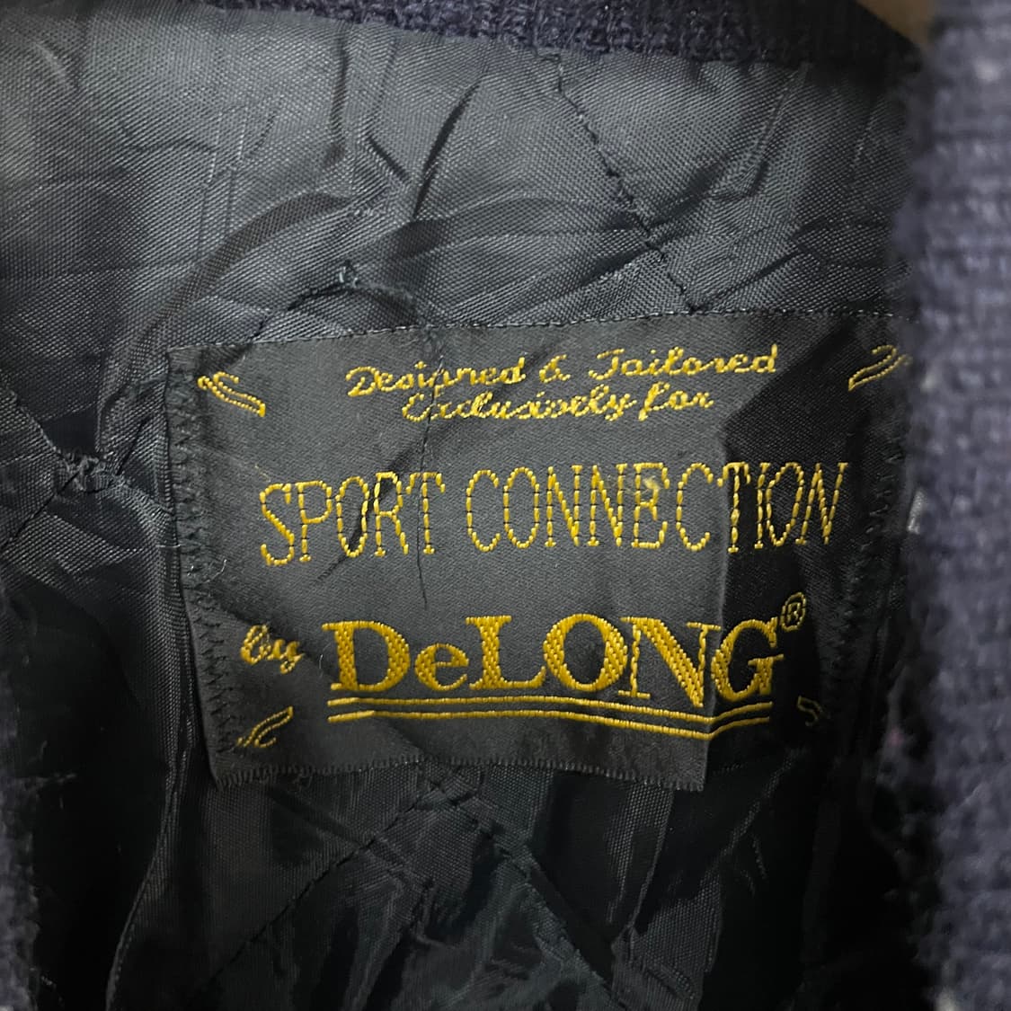 Delong vintage 울 가죽 바시티 자켓 상품이미지4