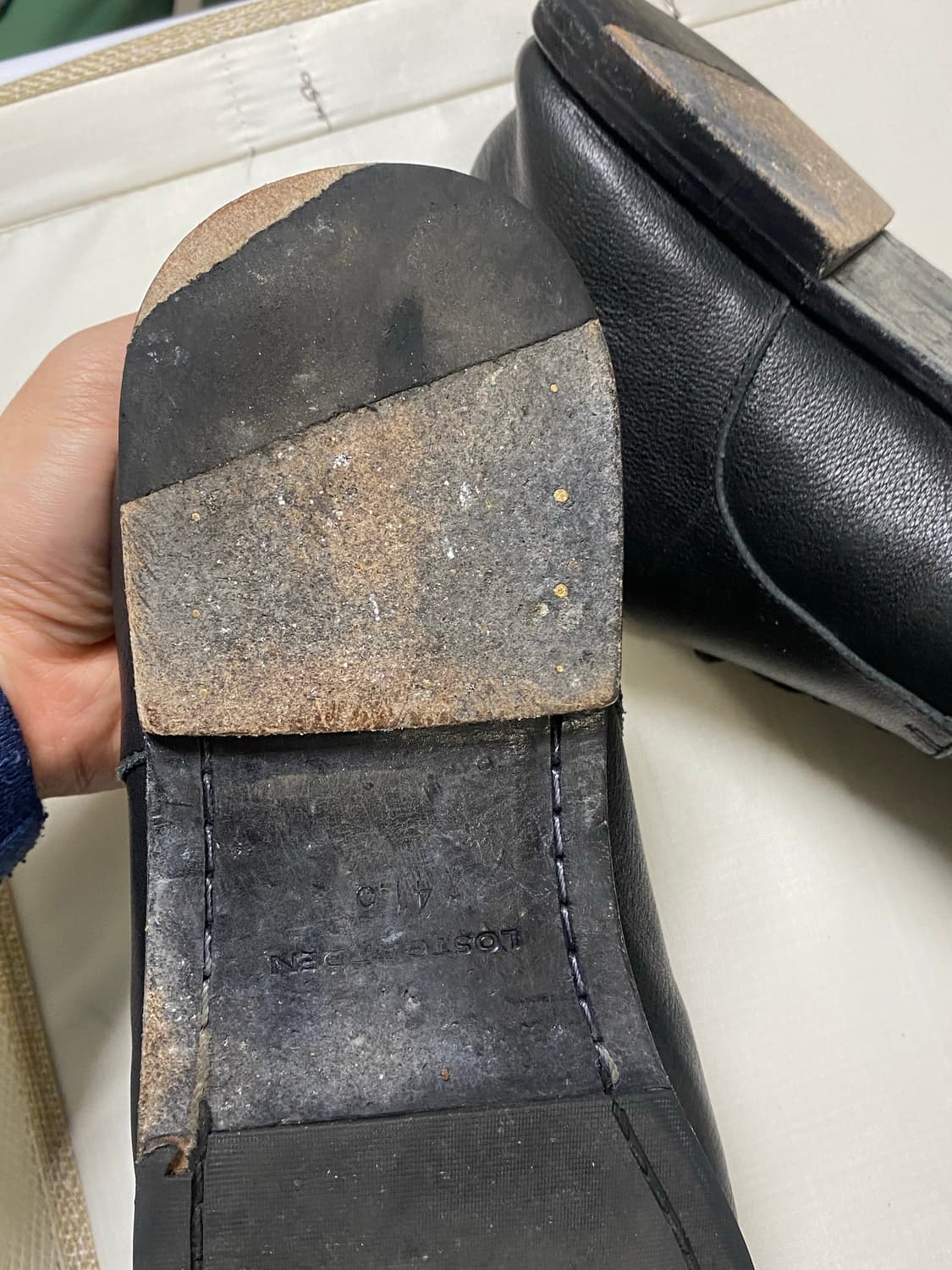 로스트가든 유니폼 플랫 더비 블랙 41.5(265) 판매 상품이미지4