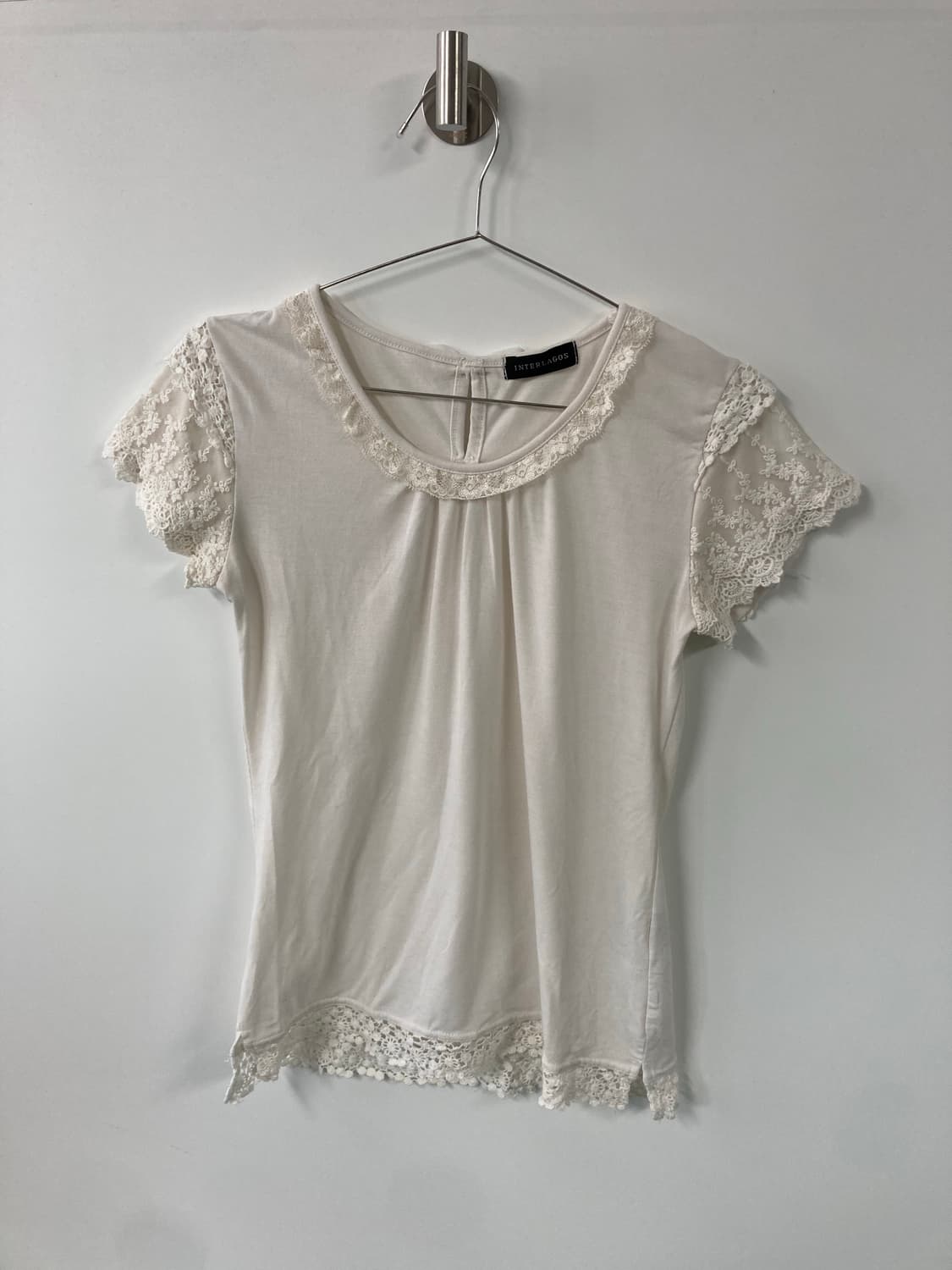 레이스 리본 티셔츠 상품이미지3