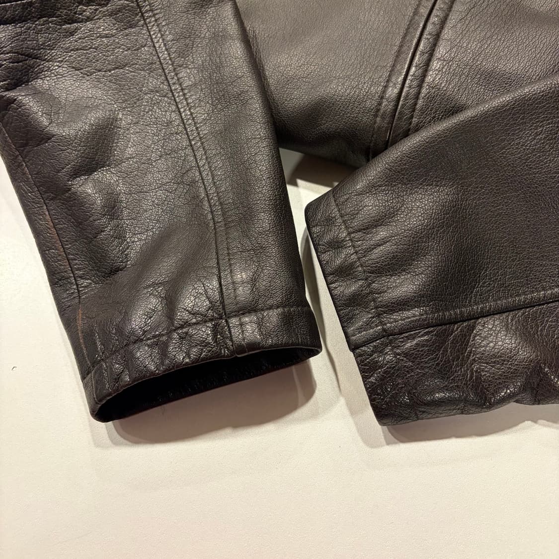 [100] 03FW 빈폴 양가죽 남성 브라운 봄버 레더 자켓 C850 상품이미지5