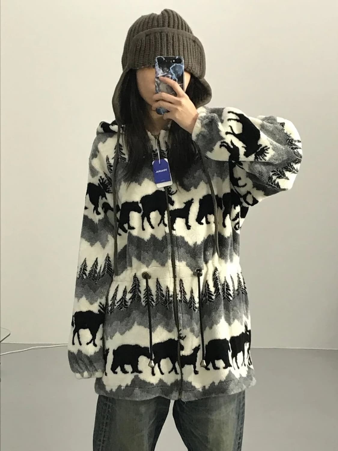 Quality Goods Canada Bear Pattern hoodie 상품이미지2