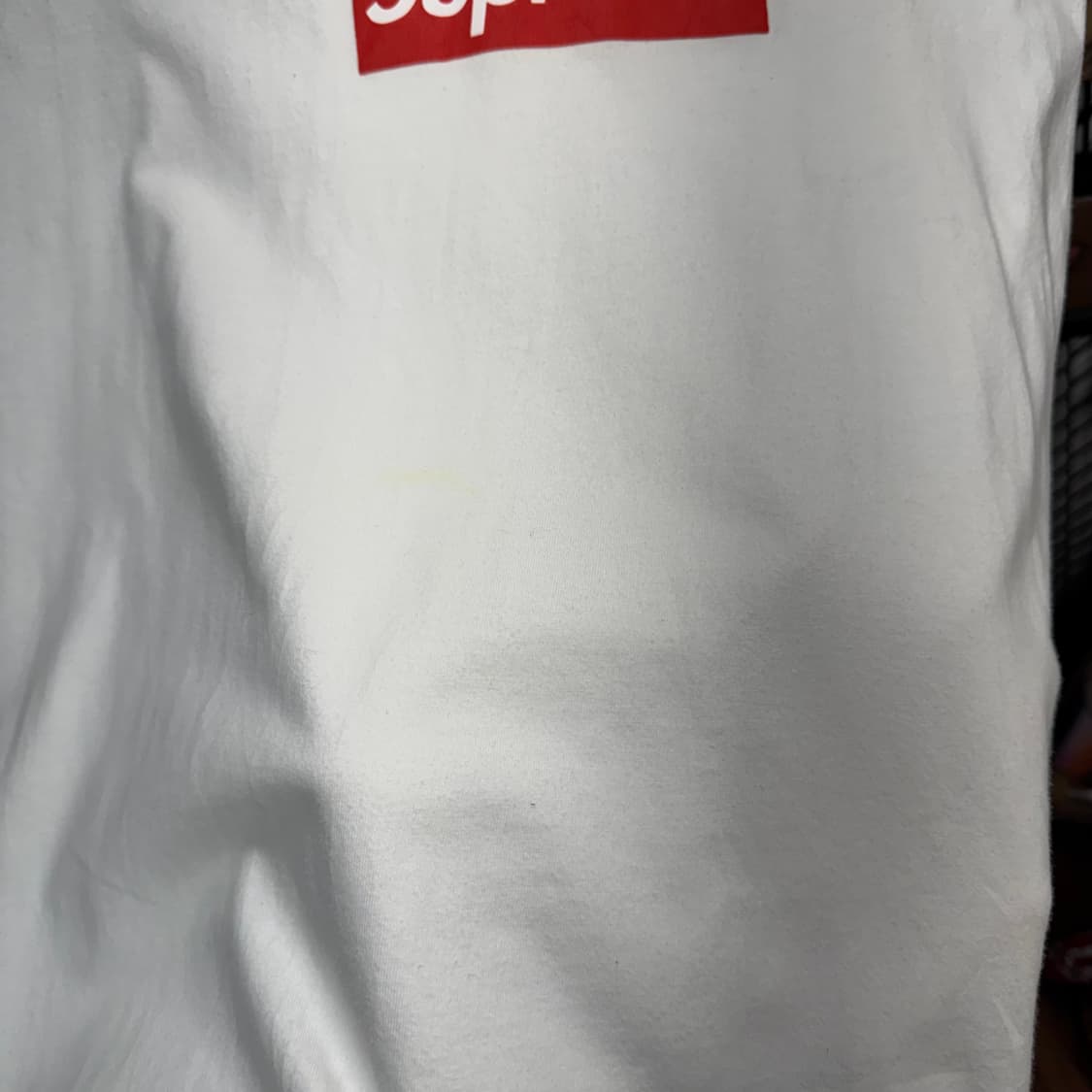 슈프림 클래식 반팔 티셔츠 전면 박스 로고 포인트 화이트 상품이미지6