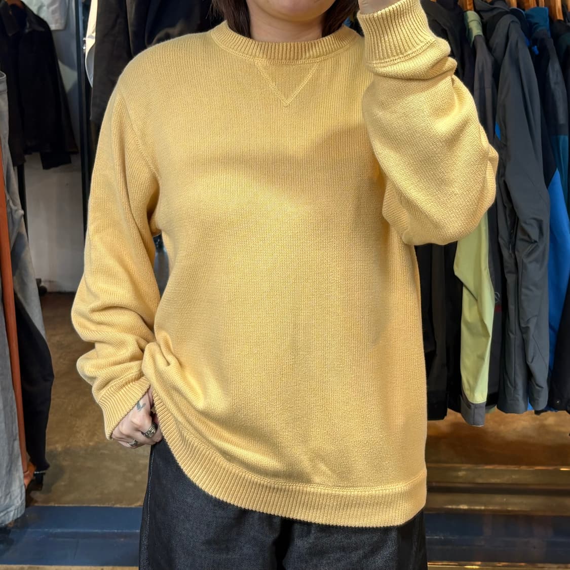 에디바우어 옐로우 니트 상품이미지1