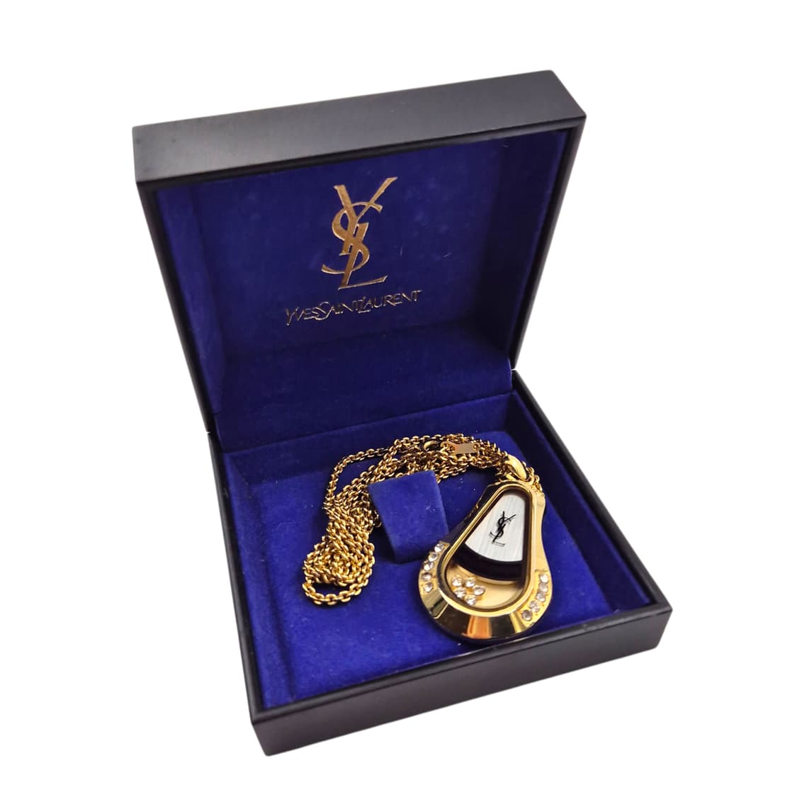 90s 입생로랑 물방울 크리스탈 쉐이커 목걸이 상품이미지3