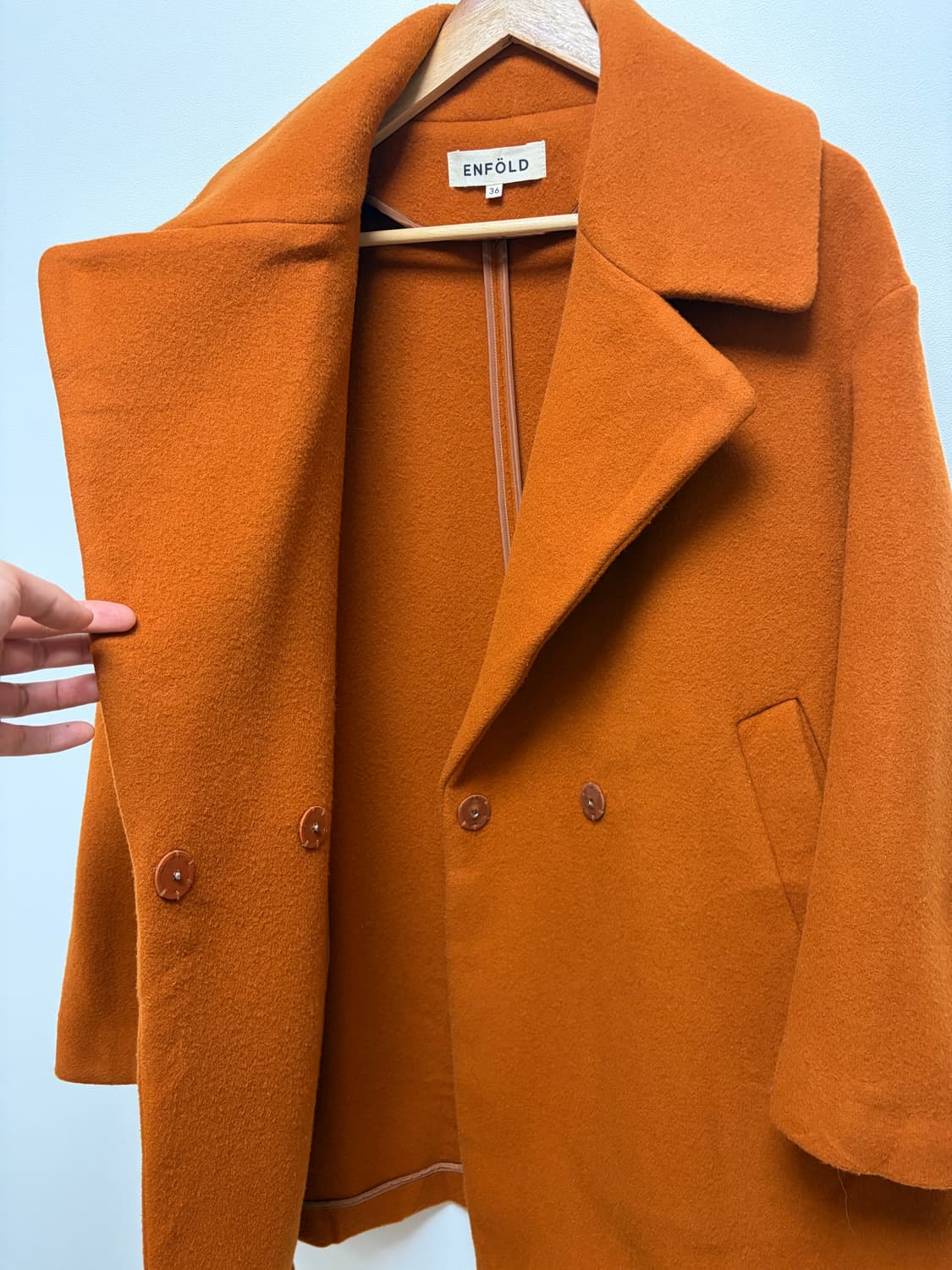 엔폴드 ENFOLD 오버사이즈 울 코트 상품이미지4