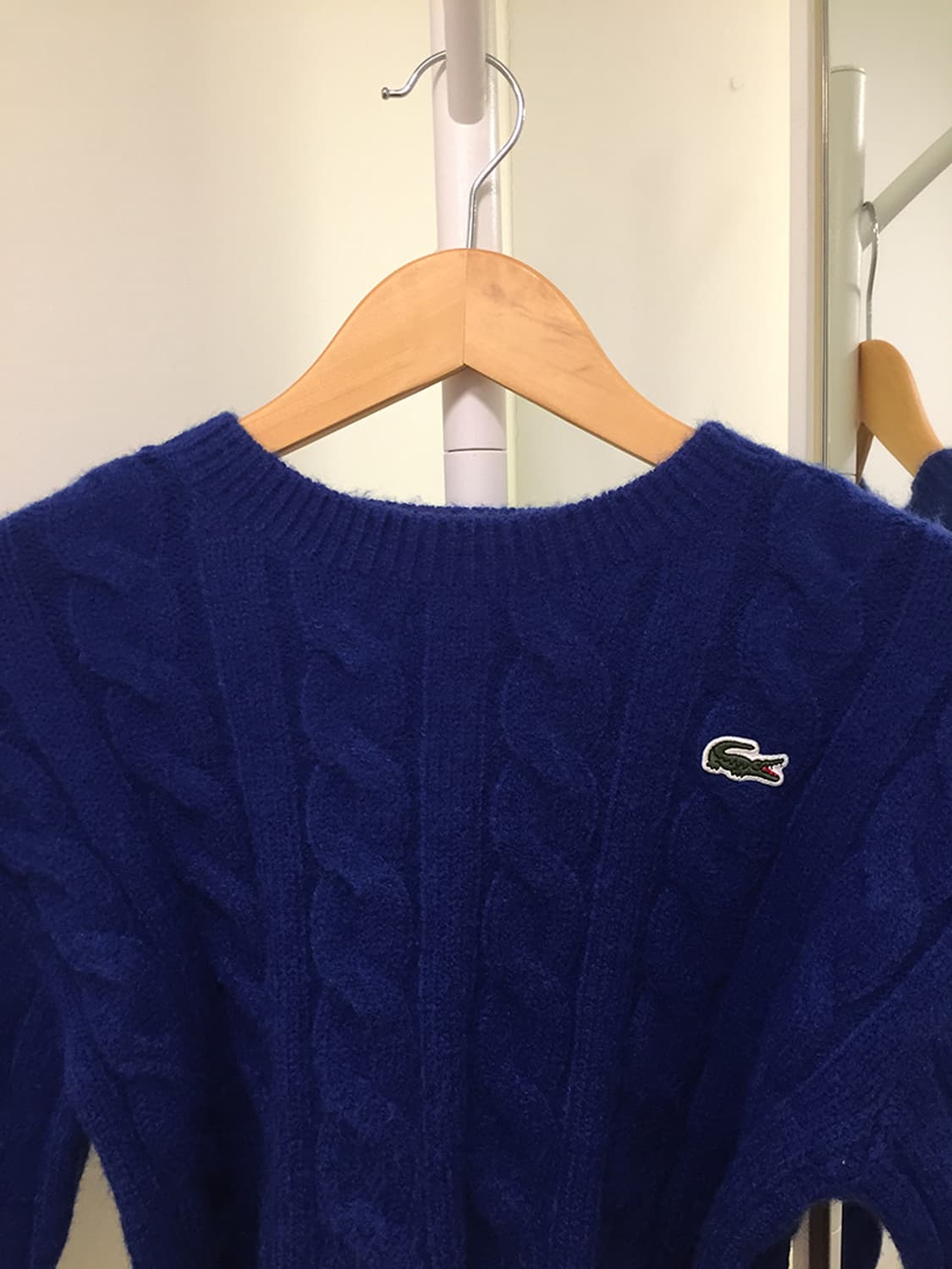 여성 라코스테 꽈배기 크롭니트 95 상품이미지5