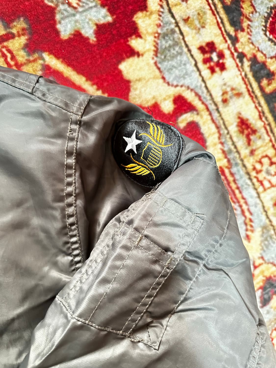 C-4 US AIR FORCE ma-1 항공 점퍼 XL 상품이미지3