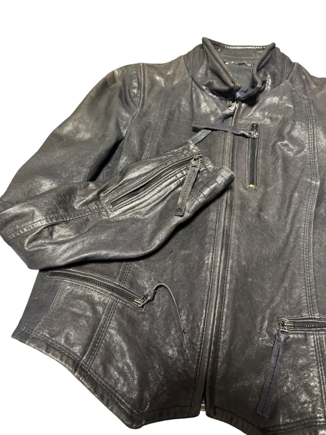 00s Vintage Leather Jacket 상품이미지3
