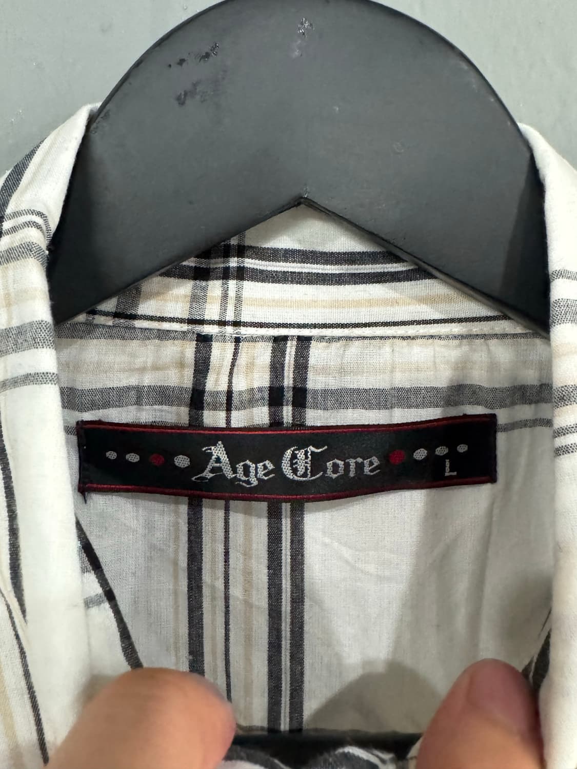 Age Core 스컬 체크패턴 반팔셔츠  상품이미지5
