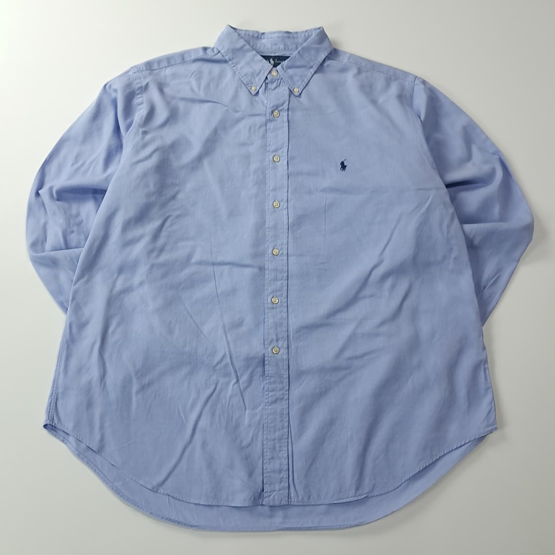 CK583 2XL 폴로 90s 블루 마이크로 헤링본 셔츠 남방 상품이미지1