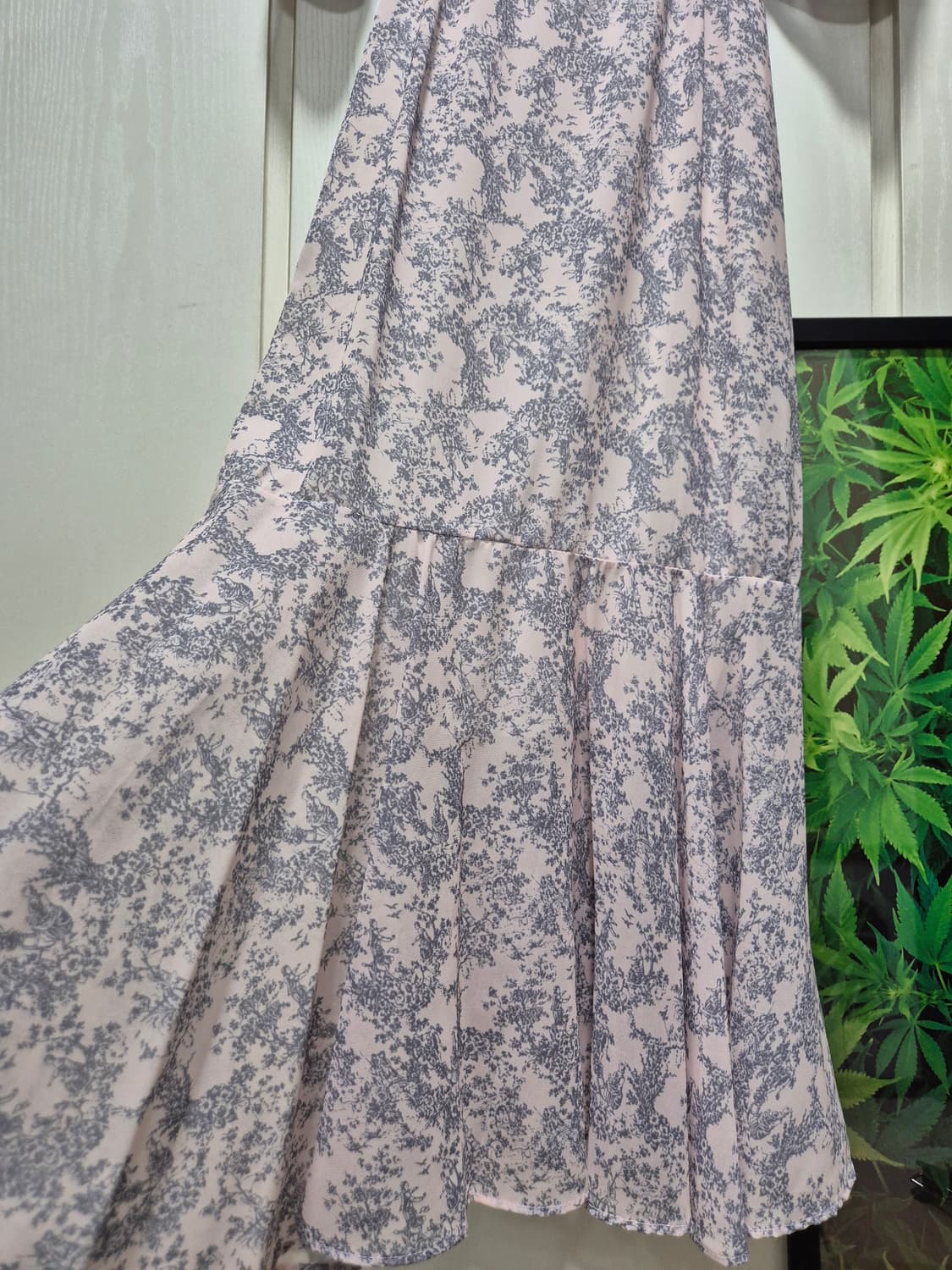 (세일)(새상품)핑크 플라워 패턴 롱 원피스 상품이미지6