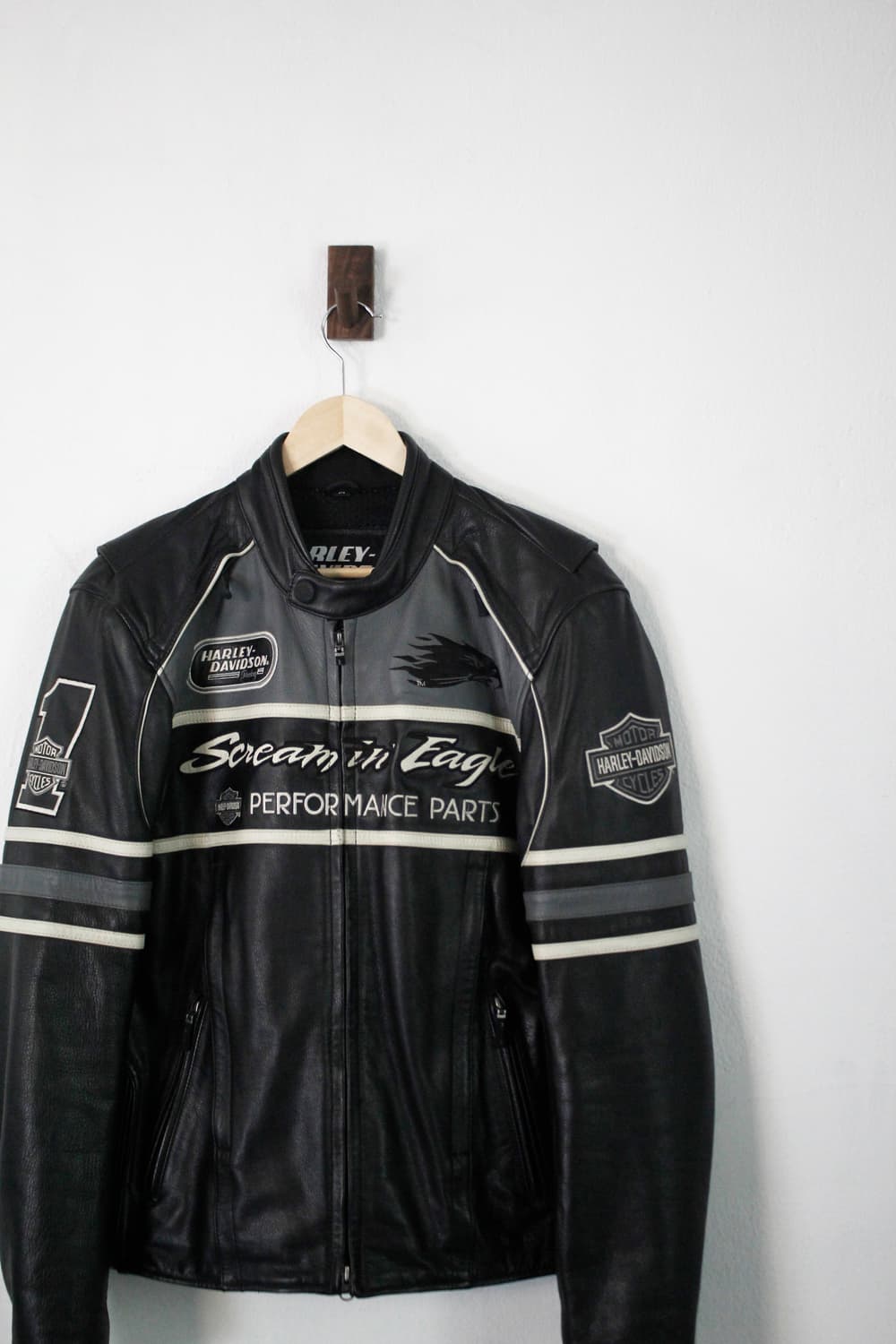 Haley-Davidson Leather Racing Jacket 상품이미지3