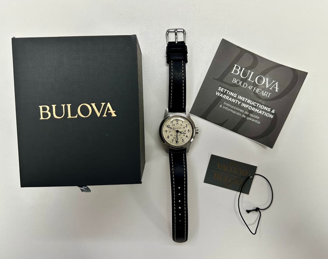 오토메틱 카키필드워치 Bulova 부로바 38mm 상품이미지6