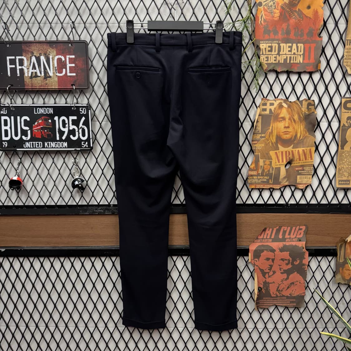 YAECA 야에카 슬랙스 슬림 스트레이트 핏 네이비 상품이미지2