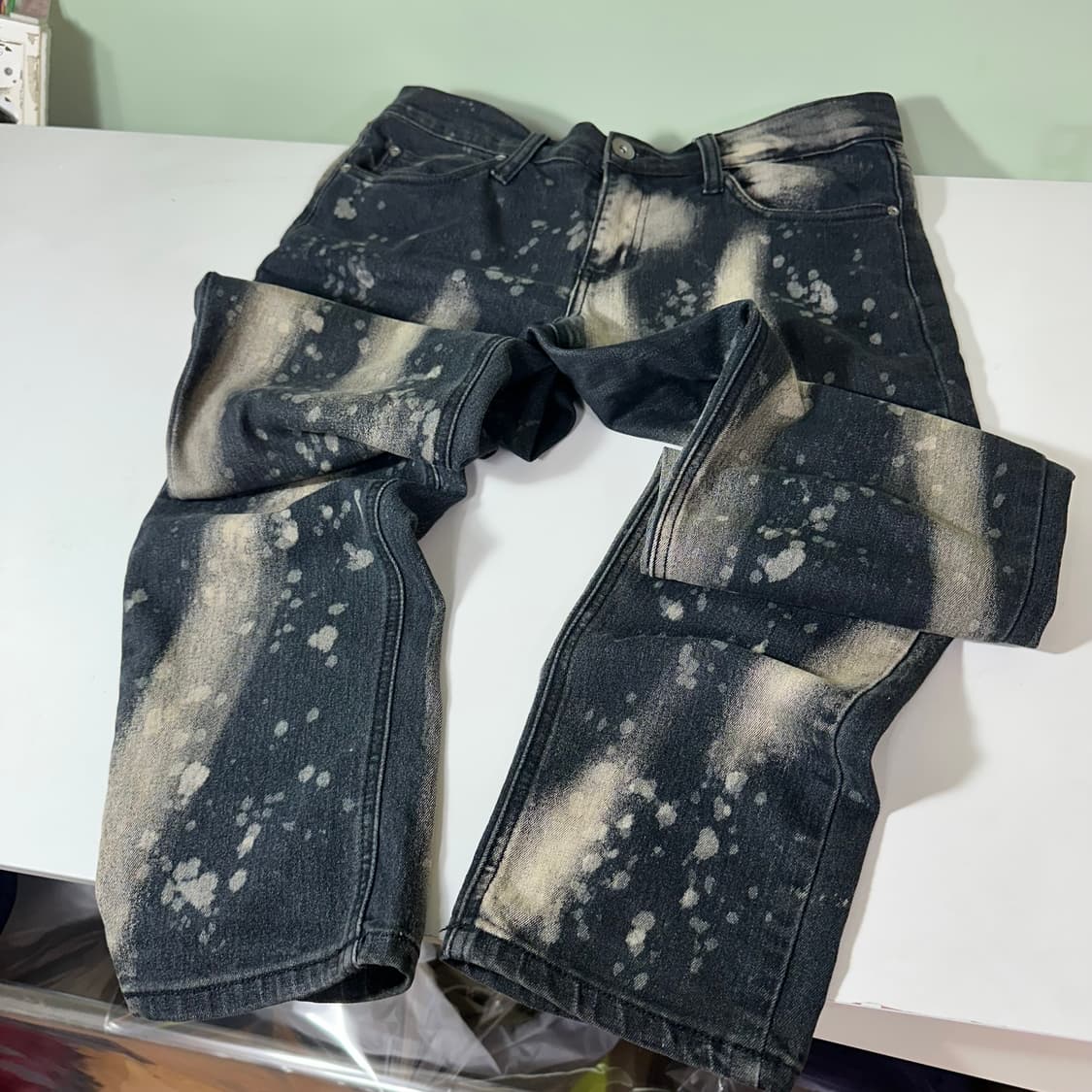 32 M 네이키드페이머스 스키니핏 타이다이워시드 데님팬츠 상품이미지1