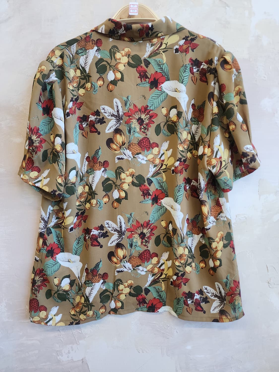 일본빈티지 브라운 패턴 블라우스 상품이미지3