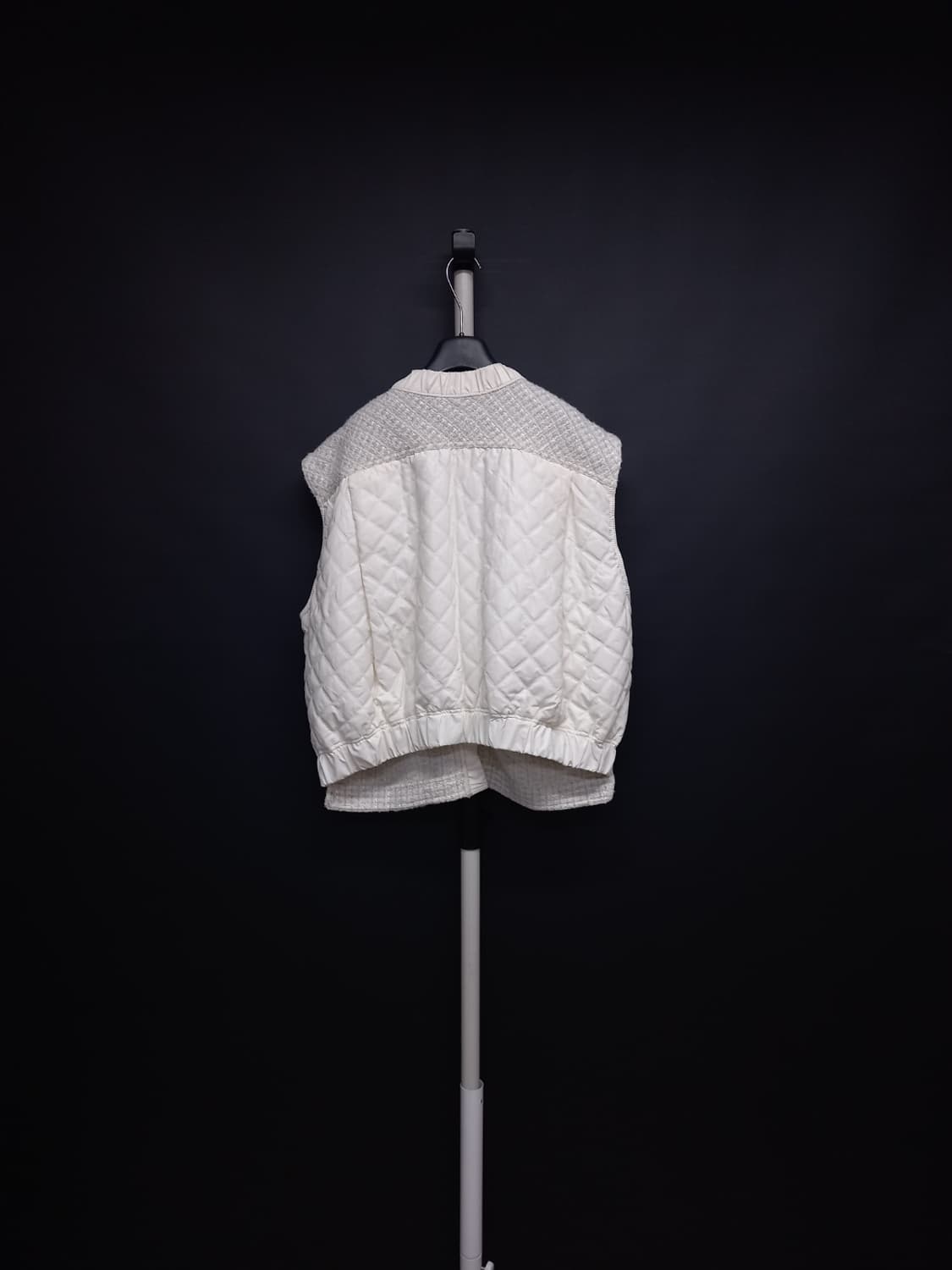 시스템 춘추동 트위드 인조가죽 베스트 82 55-77 상품이미지2