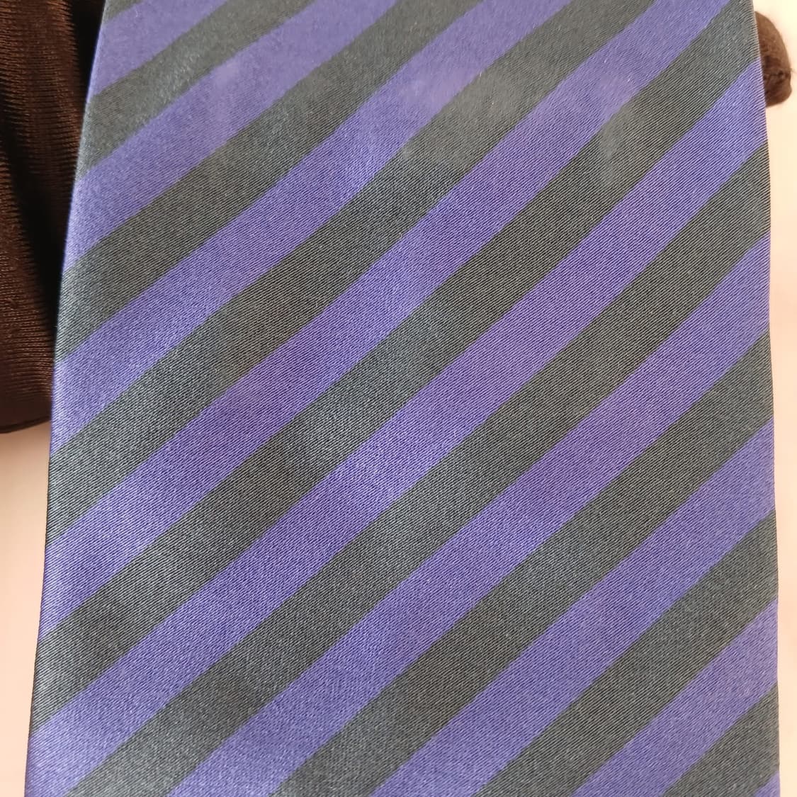 폴 스미스 실크 블루 스트라이프 넥타이 9.6cm A+등급 A19236
 상품이미지9