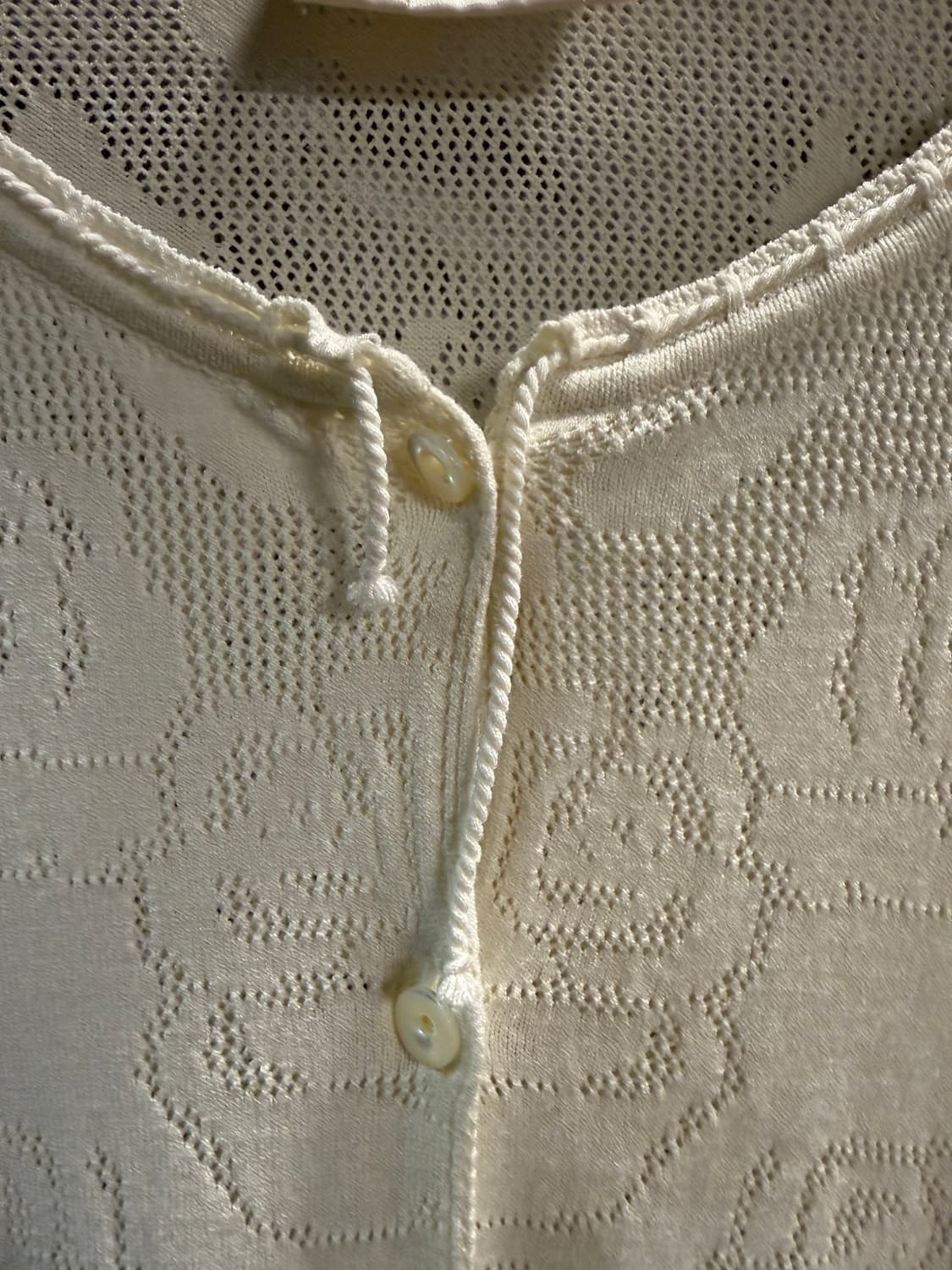 M 가이거 GEIGER 플로럴 자가드 코튼 가디건 아이보리 상품이미지5