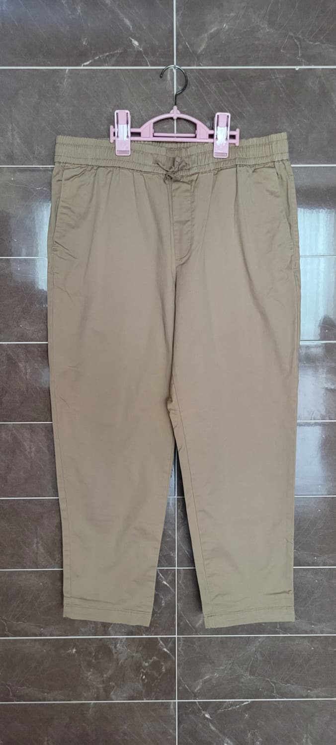 👔남성34~38인치👔허리밴딩 베이지 면바지(봄~초여름) 상품이미지1