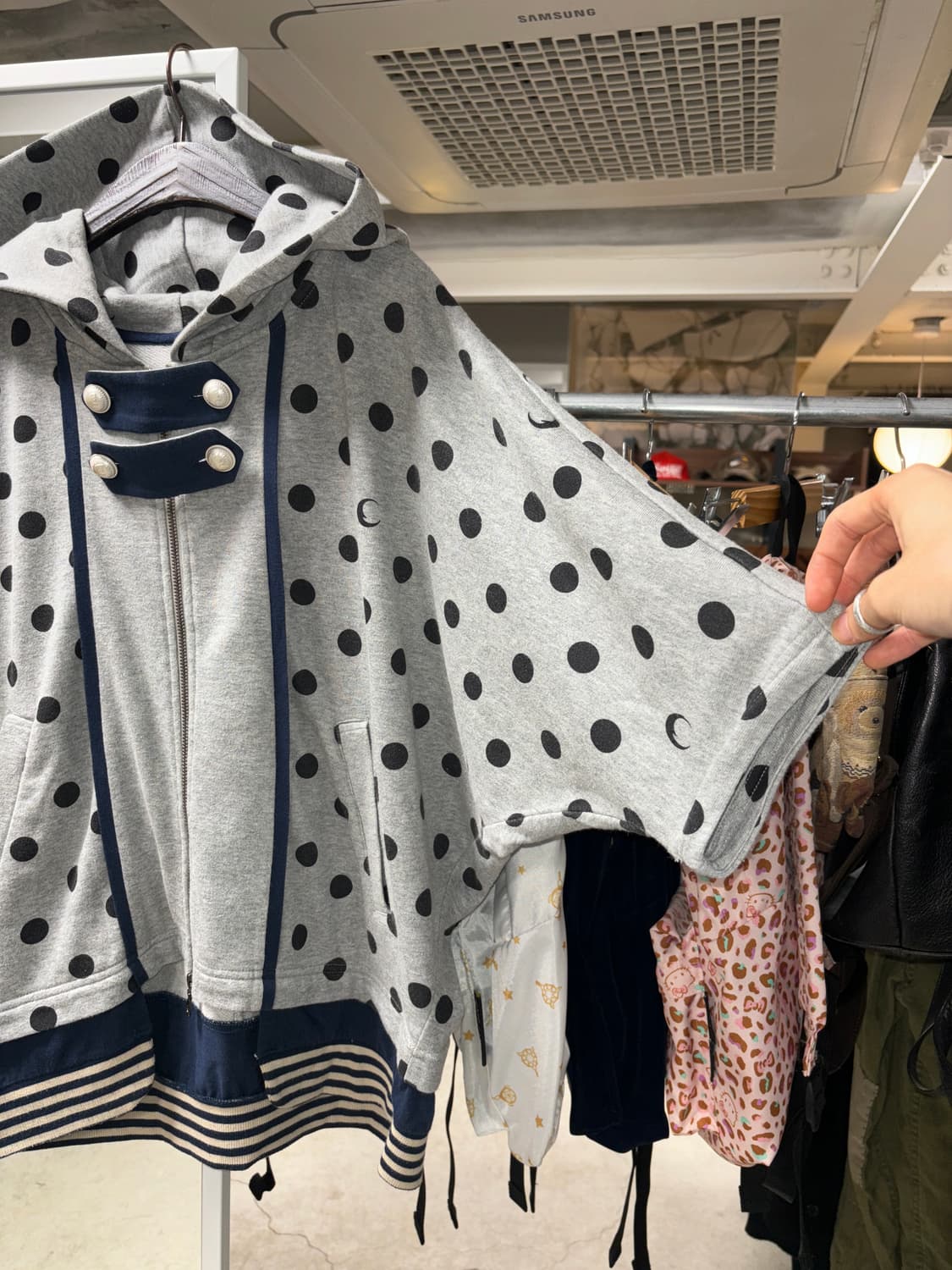 Frapbois 도트 나폴레옹 후드집업 상품이미지4