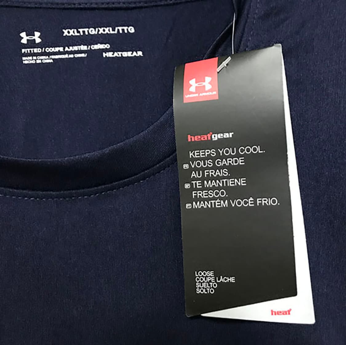 언더아머 남자 스포츠 반팔티셔츠 새상품 냉감 라운드넥 네이비 XL 105 상품이미지4