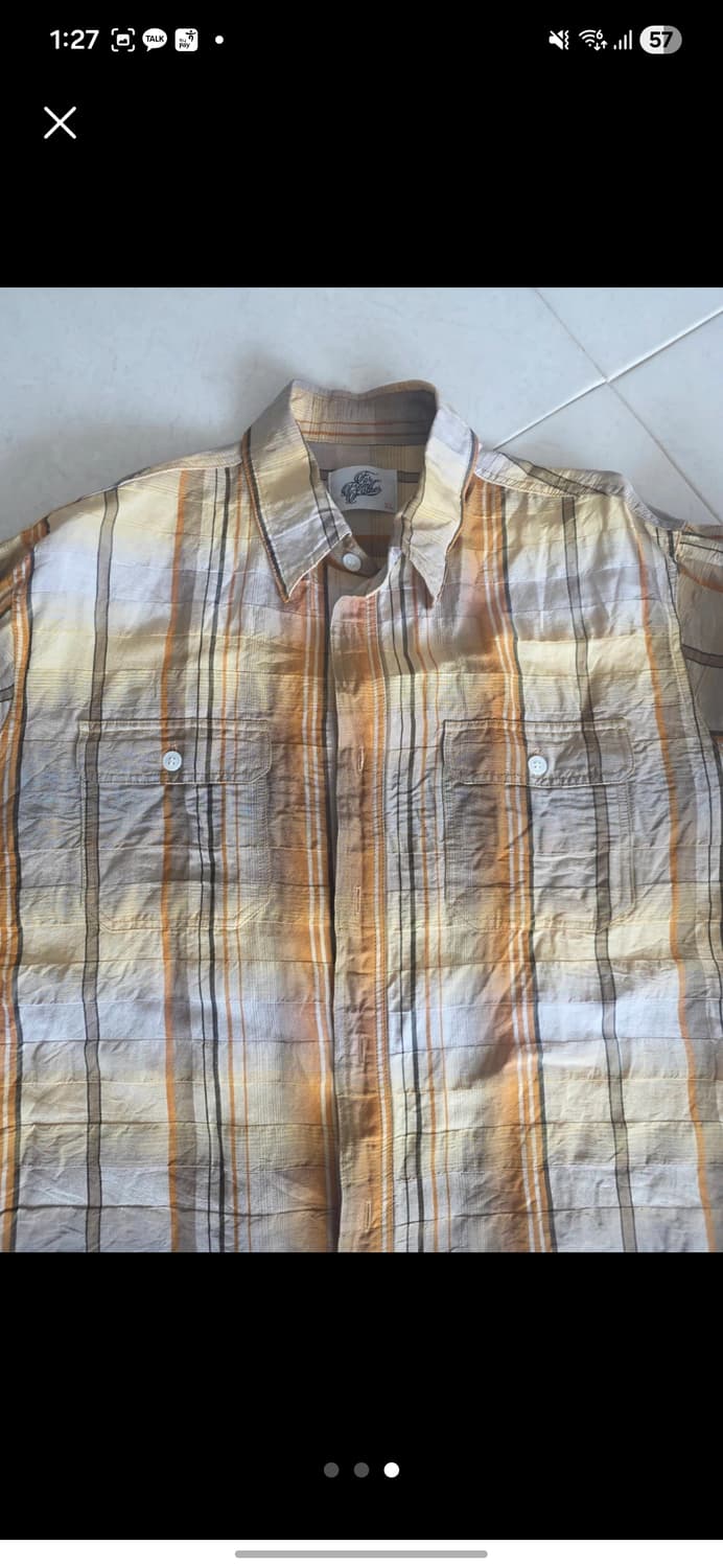 포프롬파더 린넨 체크셔츠 XL 상품이미지3