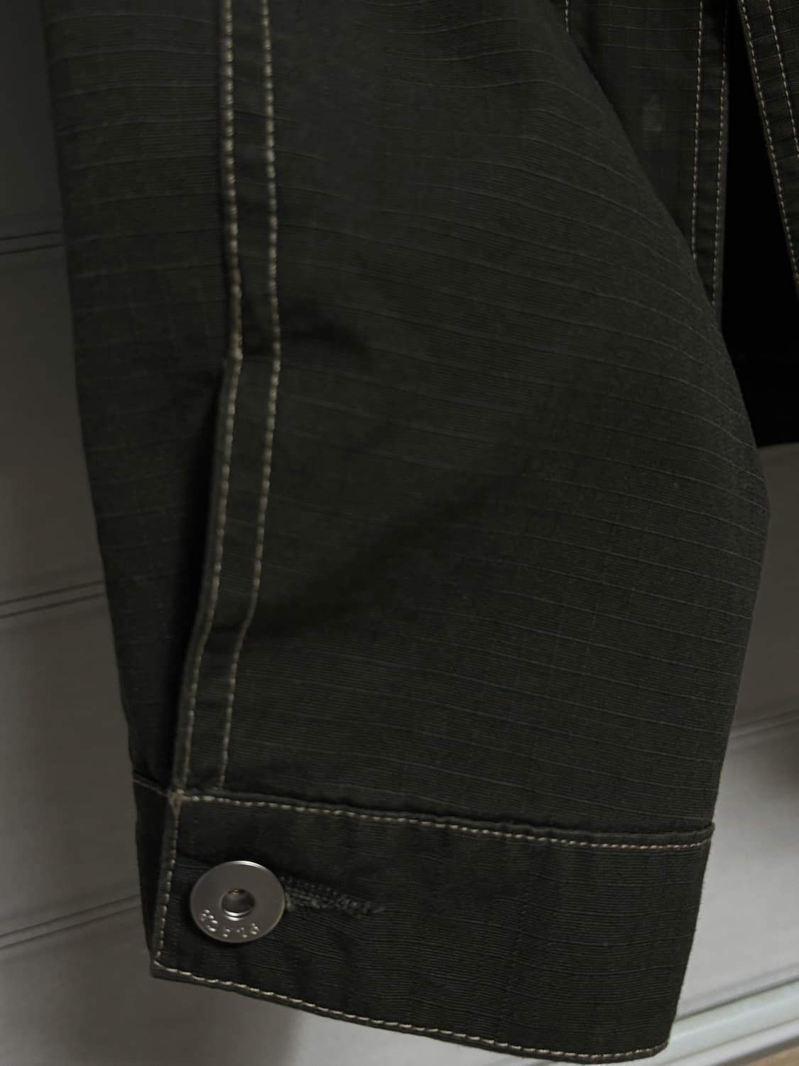 썸플레이스 스티치 코튼 데님 트러커 자켓(카키) 상품이미지4