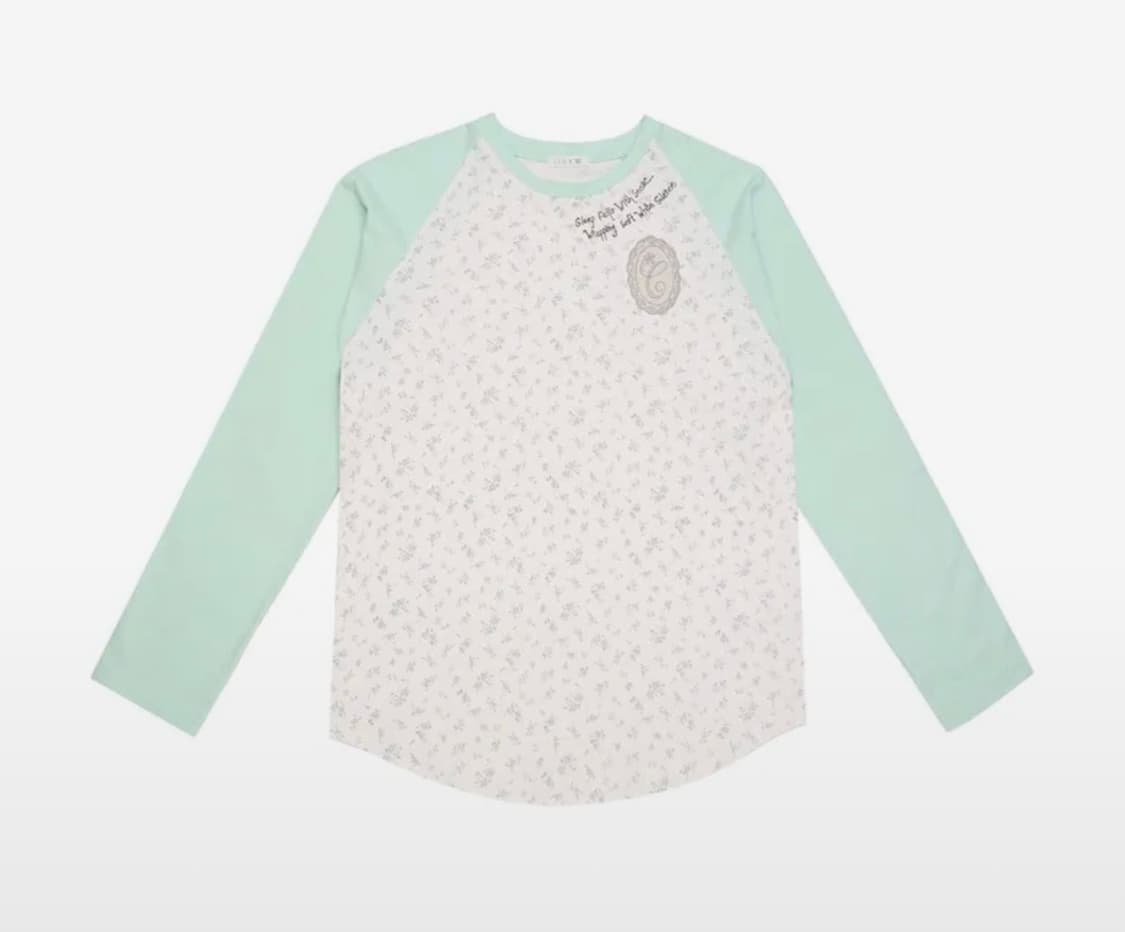 콜로신스 슬립웰 롱슬리브 민트&블루 플라워 상품이미지1