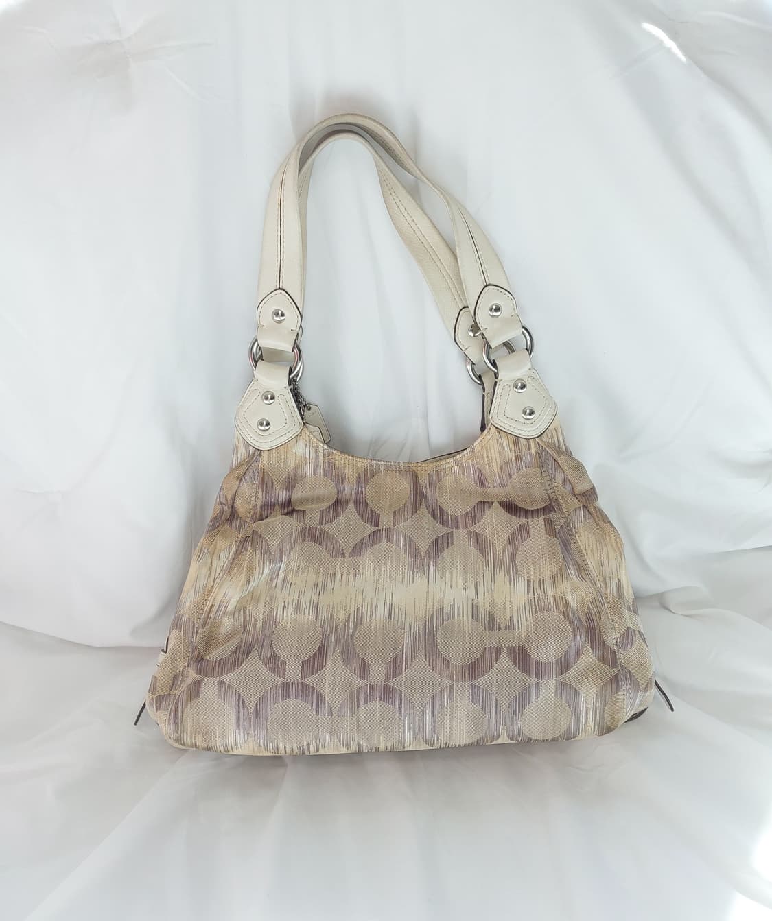 레어💟//COACH 코치 옵아트 매디슨 이카트 매기 호보백 숄더백 상품이미지5