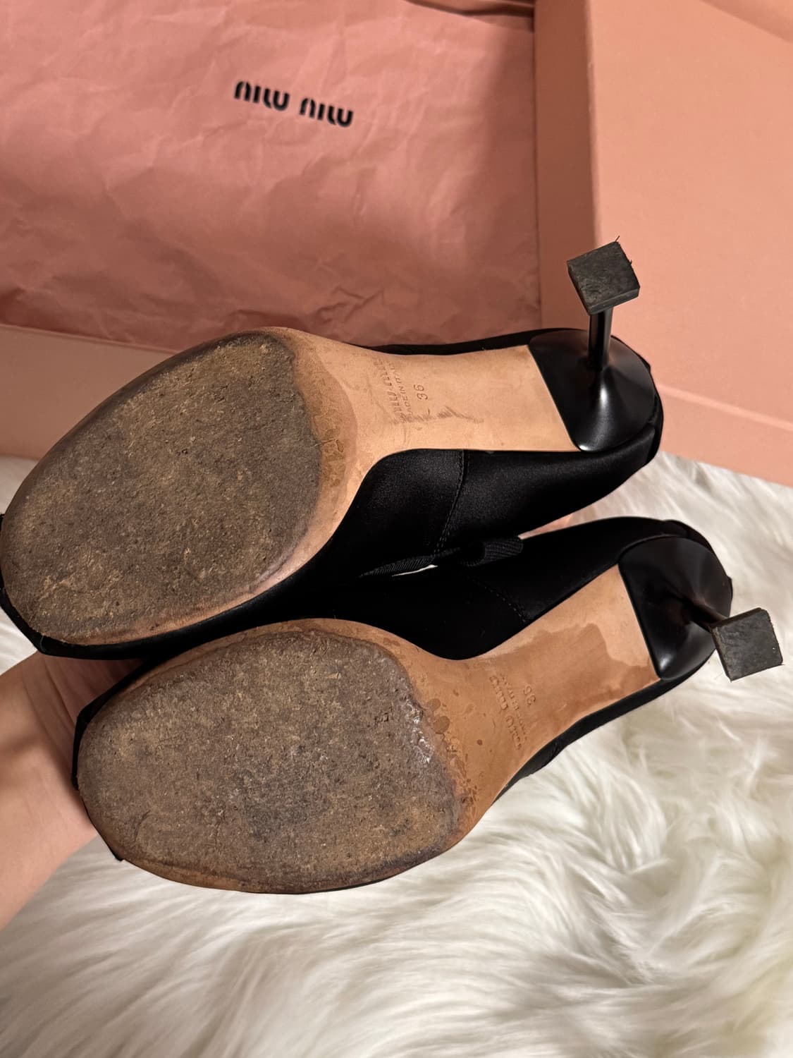 미우미우 발레리나 새틴 힐 상품이미지4
