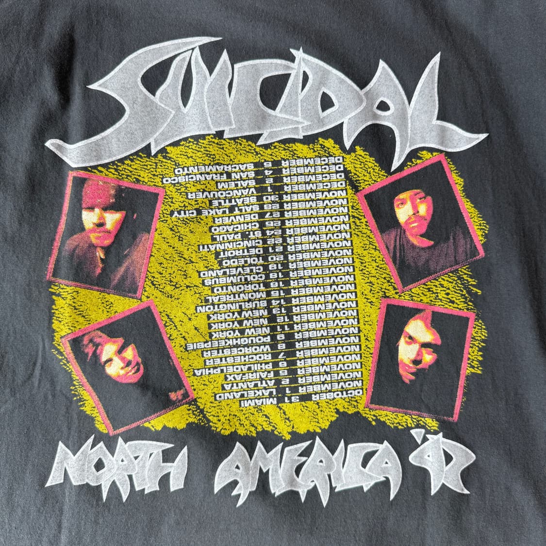 수이사이드 텐던시즈 (1992 Art of Rebellion)투어티셔츠 상품이미지9