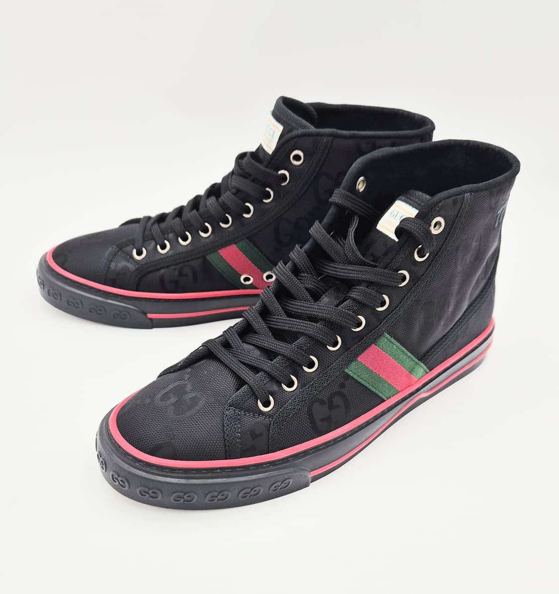 구찌 1977 GG 자카드 웹 스트라이프 하이탑 스니커즈 상품이미지3