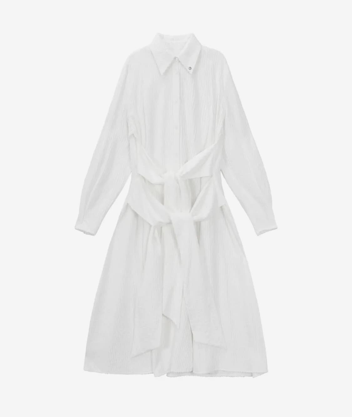 Velboa Stripe Strap Long Shirt One-Piece 상품이미지6