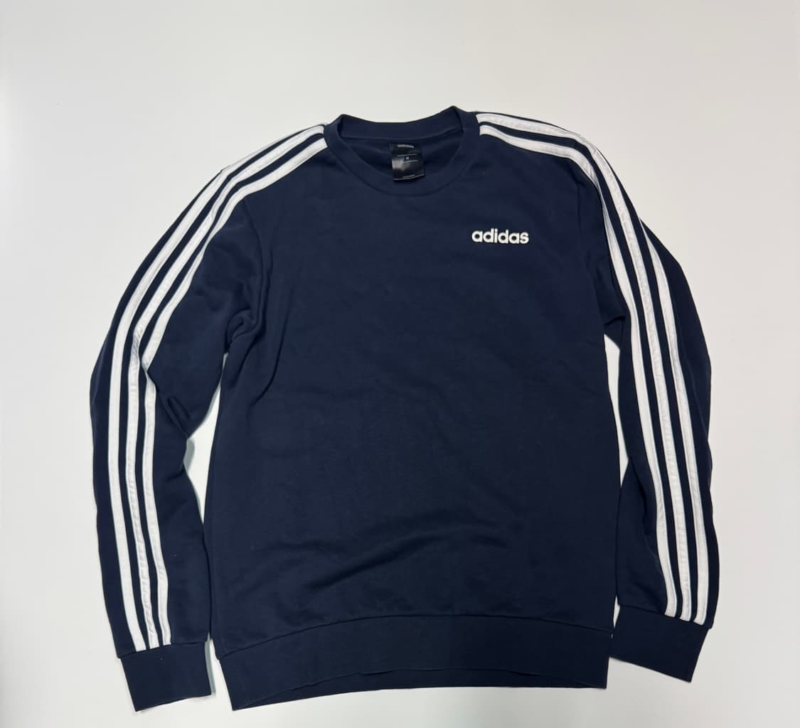 아디다스 삼선 트레이닝 맨투맨 네이비 상품이미지1