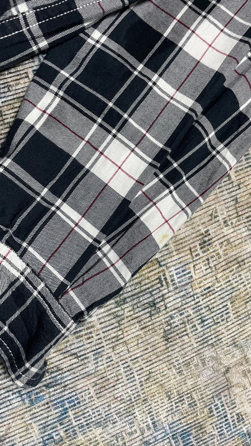 JPN 일본 빈티지 y2k 모리걸 니코앤드 레드 디테일 블랙 체크 셔츠 상품이미지10