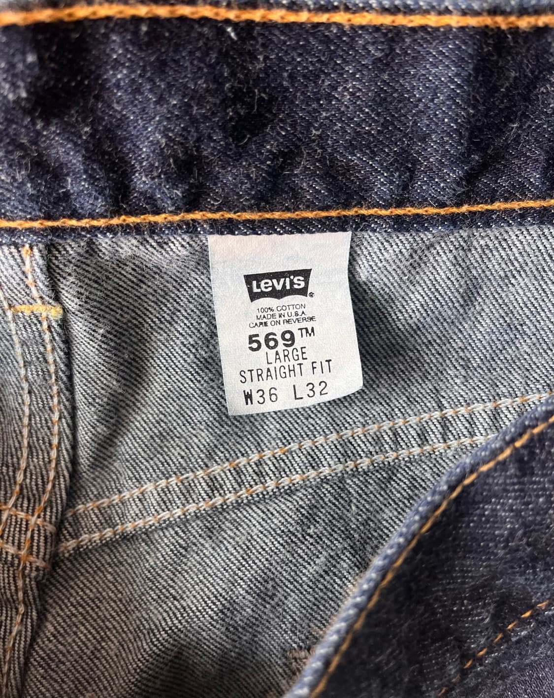 90s 리바이스 569 라지 스트레이트 인디고 상품이미지5