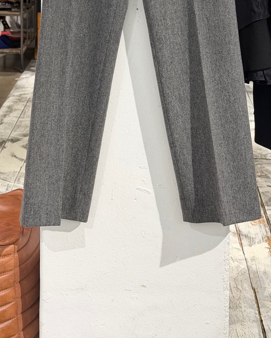 질샌더 네이비 그레이 울 스트레이트 팬츠 상품이미지5