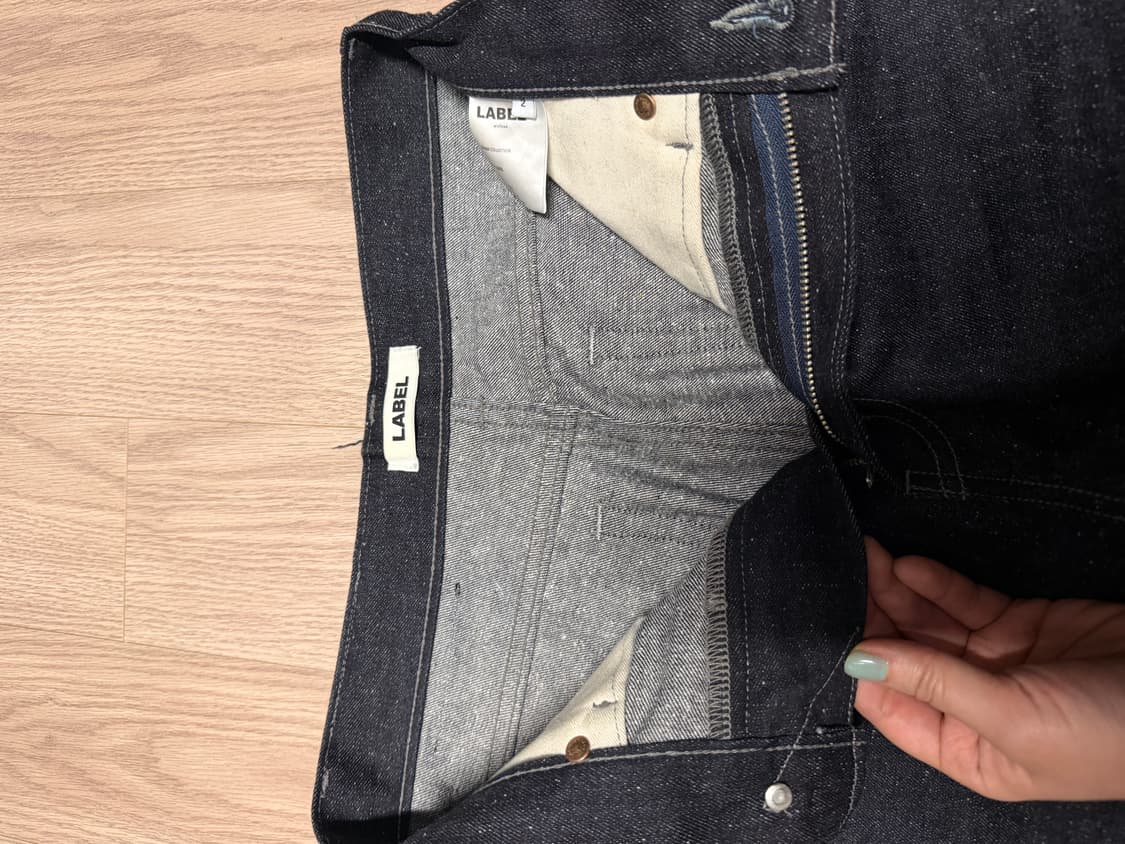 라벨아카이브 wide fit jeans raw nep denim 상품이미지7