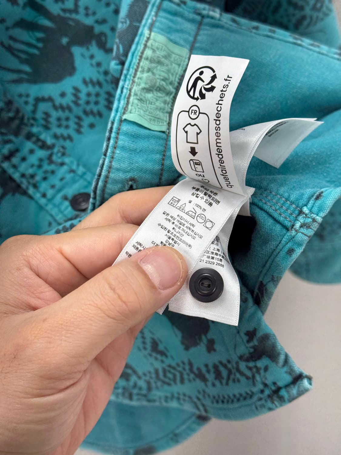 더블알엘 웨스턴 프린트 몰스킨 워크셔츠 / L 상품이미지4