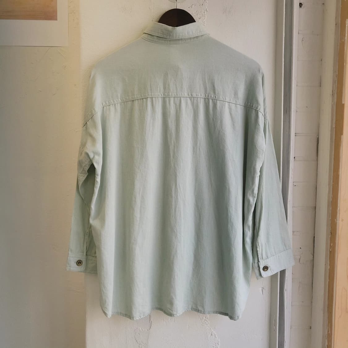 Murua 민트그린 브론즈버튼 셔츠 상품이미지6