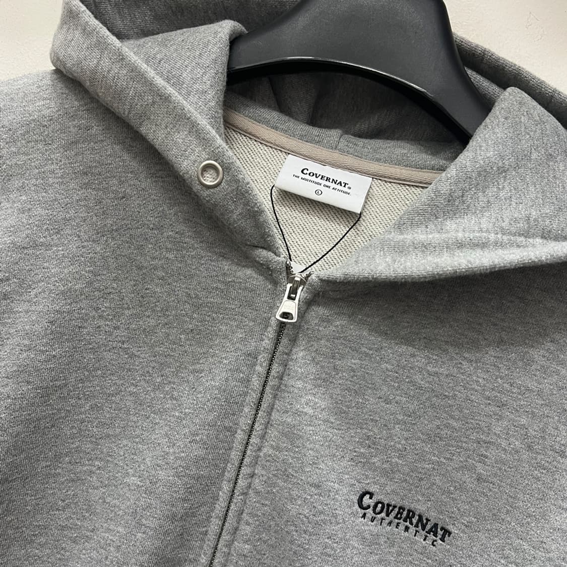 커버낫 스몰로고 투웨이 후드 집업 L 상품이미지3