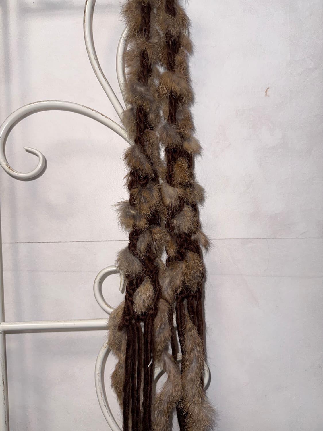 Brow rabbit fur trimming knit belt 상품이미지6