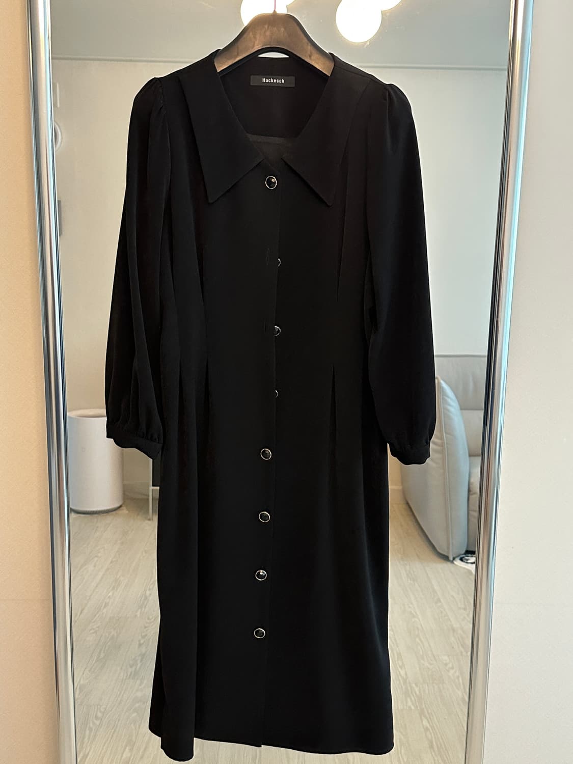 하케쉬 블랙 롱원피스 하객룩 상견례룩 출근룩 상품이미지5