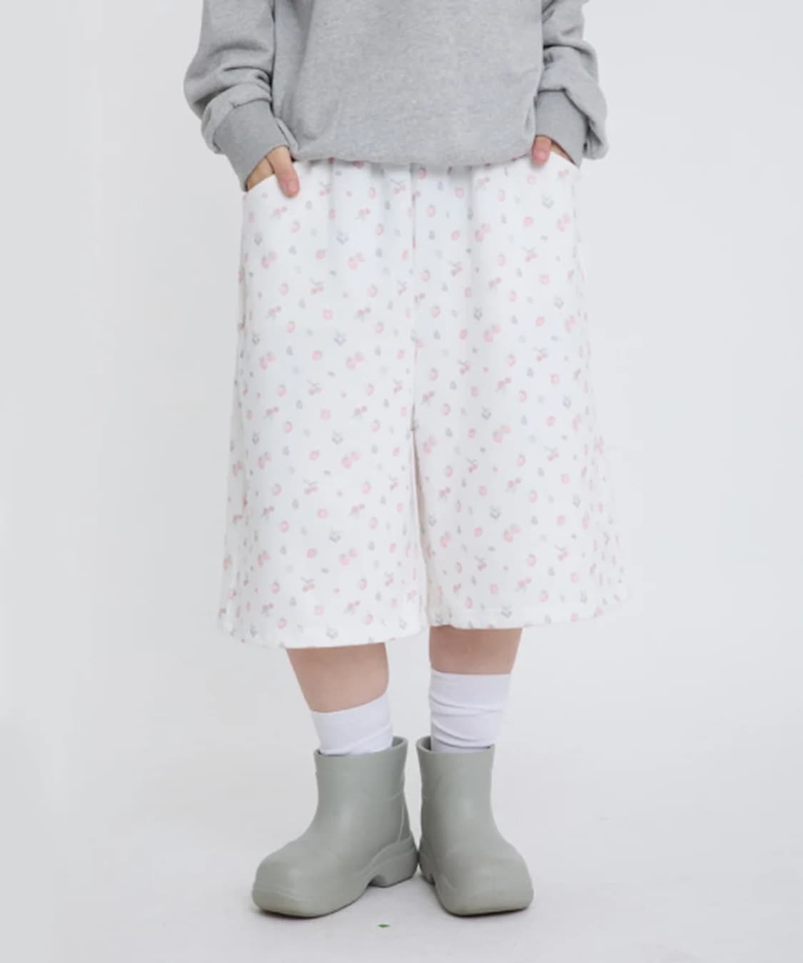 이스케이프프롬 빈티지 스트로베리 풀프린트 버뮤다 팬츠 상품이미지1