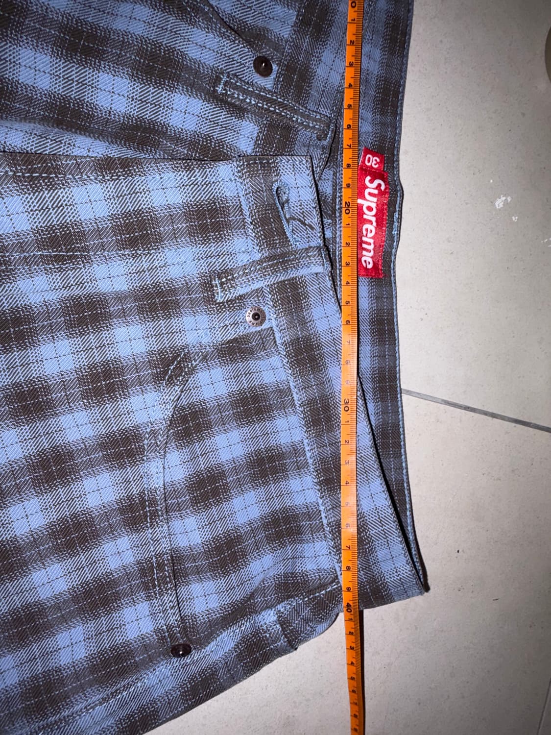 슈프림 플레이드 배기 쇼츠 블루 Supreme Plaid Baggy Sh 상품이미지8